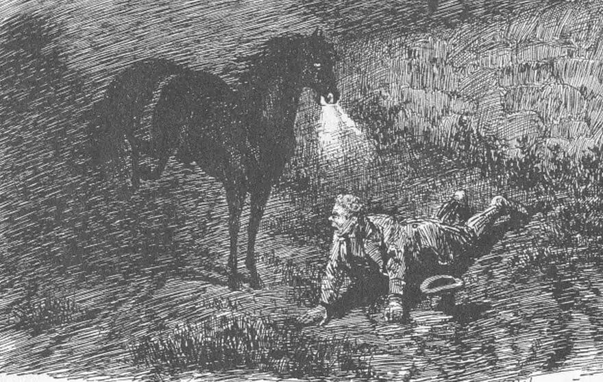 Gravure représentant le pooka