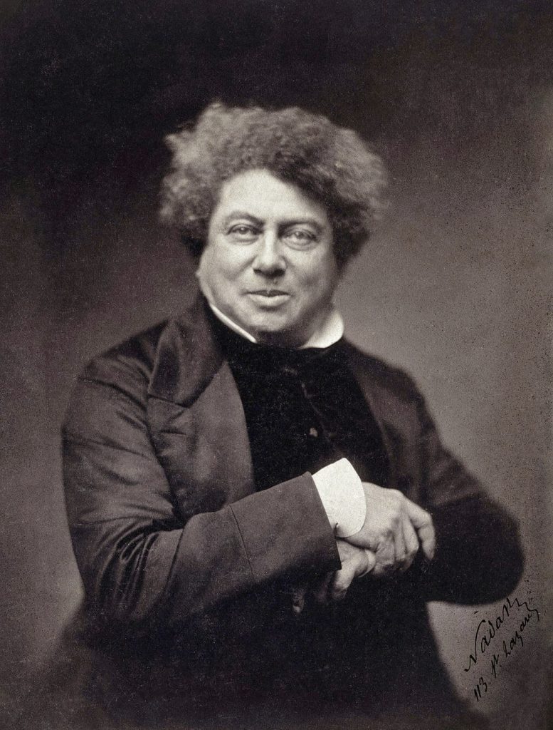 Alexandre Dumas photographié par Nadar en 1855.