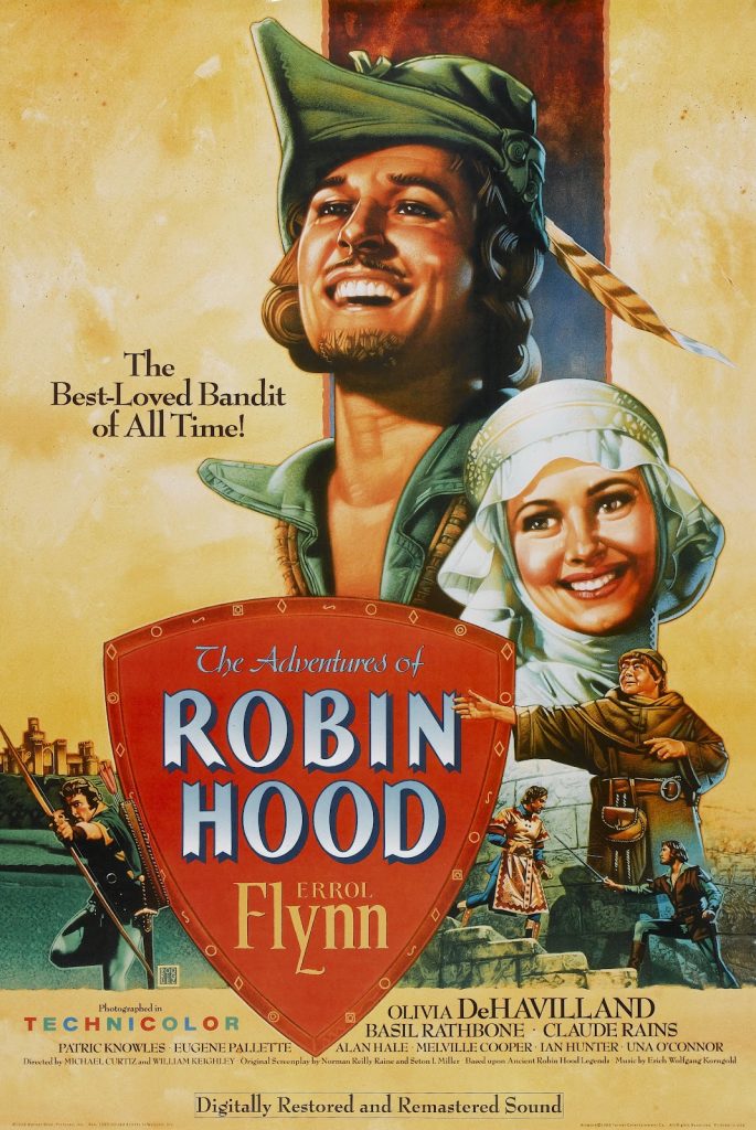 Affiche de "The adventures of Robin Hood" avec Errol Flynn en 1938