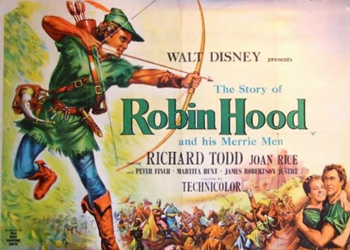 Affiche du film "The story of robin hood and his merrie men" de Disney