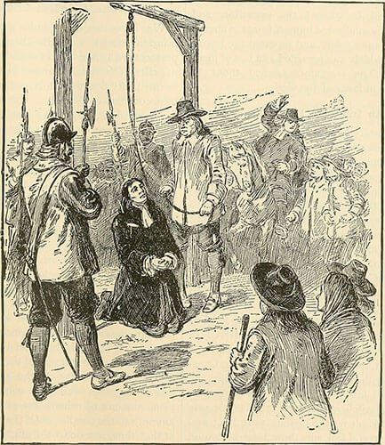 Exécution du révérend George Burroughs tiré de "Our greater country, being a standard history of the United States from the discovery of american continent to the present time" (1901)