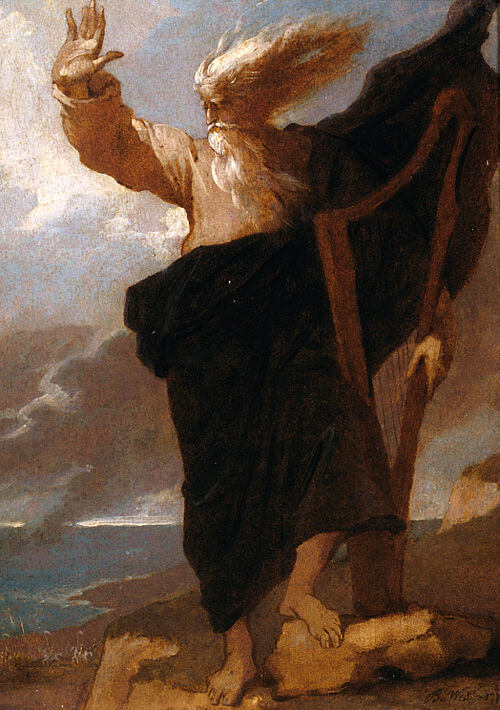 "Le barde", huile sur bois de Benjamin West (1779) @Google Art Project