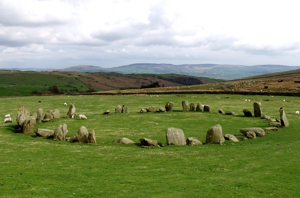 Cercle ce pierre à Swinside (Lake District, Angleterre)