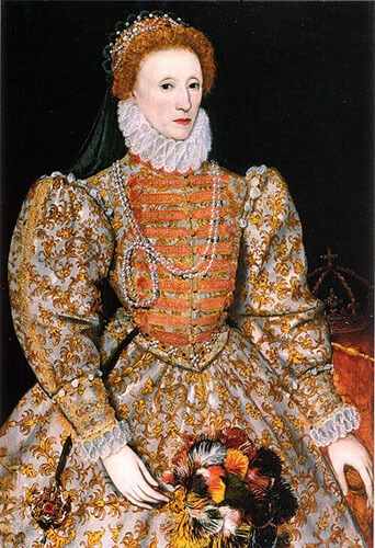 Le "Darnley portrait" d'Elisabeth Ièren reine d'Angleterre. Huile sur toile réalisée autour de 1575 @National Portrait Gallery