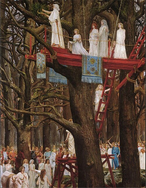 "Druide coupant le gui au 6e jour de la lune" par Henri-Paul Motte (1900)