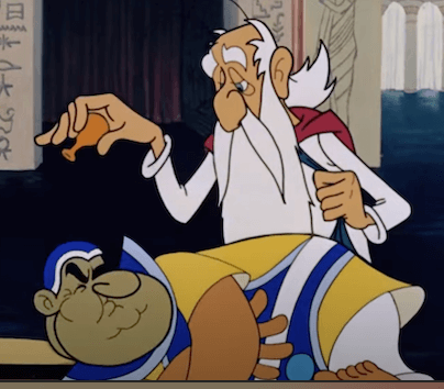 Panoramix et le gouteur de Cléopâtre