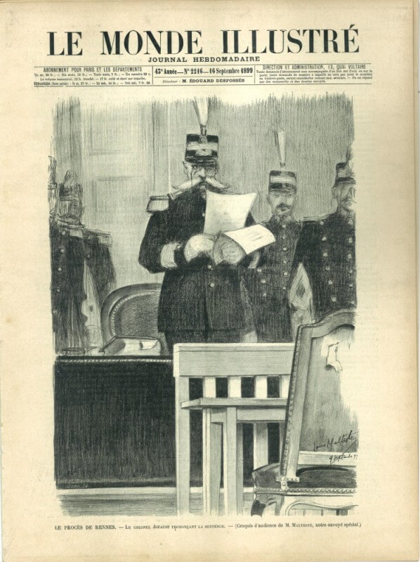 Le colonel Jouaust au conseil de guerre de Rennes (Le Monde illustré, 16 septembre 1899)